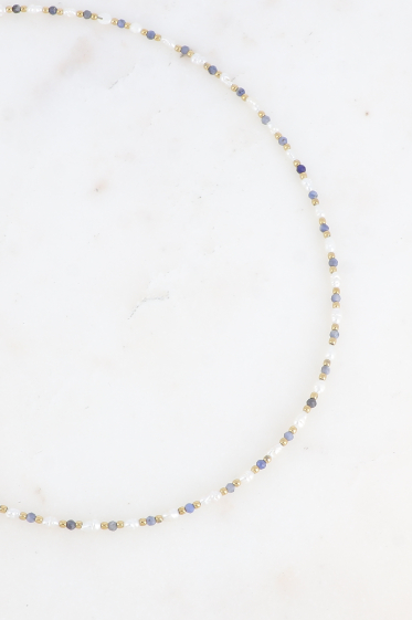 Wholesaler Bohm - Alana necklace - freshwater pearls & semi precious stones