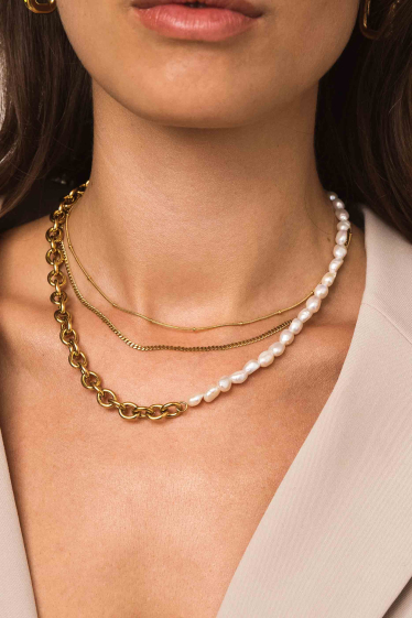 Wholesaler Bohm - Aniela necklace - 2 stainless steel links