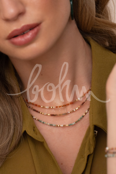 Großhändler Bohm - Braceline-Halskette – Natursteine