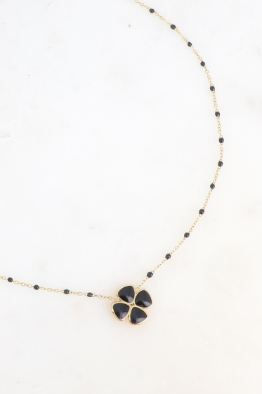 Wholesaler Bohm - Bracelet - enameled chain, enamel clover