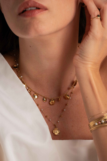 Wholesaler Bohm - Necklace Kamari pearls