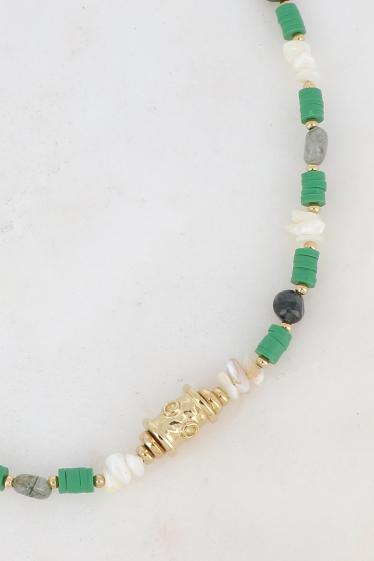 Wholesaler Bohm - Lula necklace - natural stones, Heishi and shells