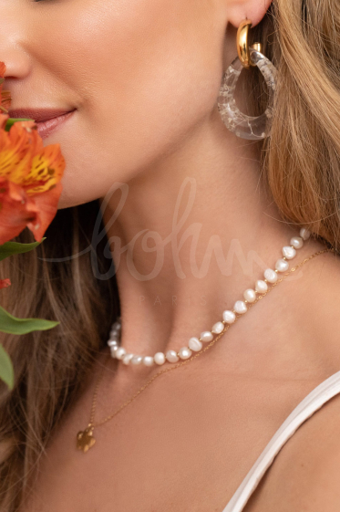 Großhändler Bohm - Halskette - Perlen und Süßwasserperlen