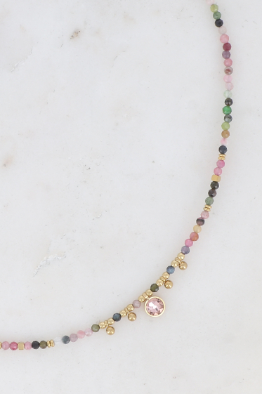 Wholesaler Bohm - Priam necklace - crystal and natural stones