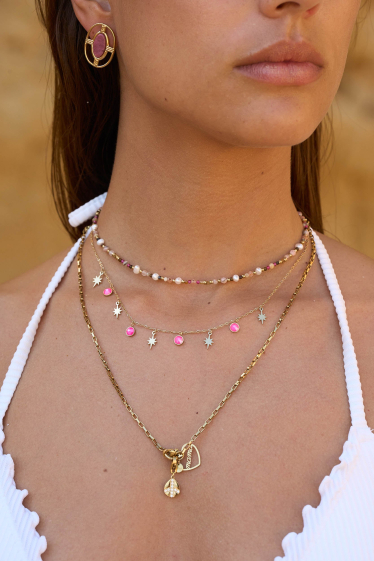 Wholesaler Bohm - Pricia necklace - choker, semi precious stones