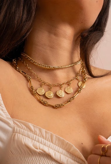 Großhändler Bohm - Goldene Priscie-Halskette
