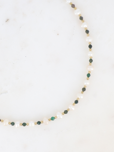 Grossiste Bohm - Collier - ras de cou, perles d'eau douce et pierres naturelles
