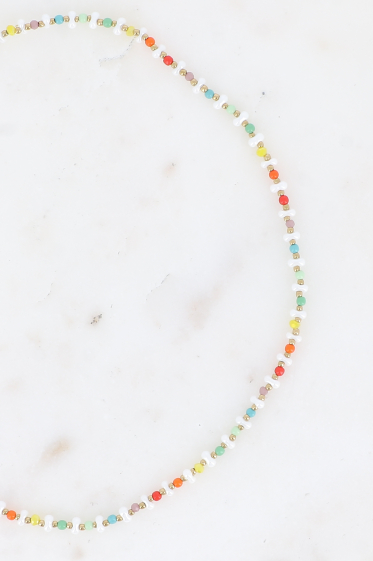 Wholesaler Bohm - Necklace - resin beads, glass paste