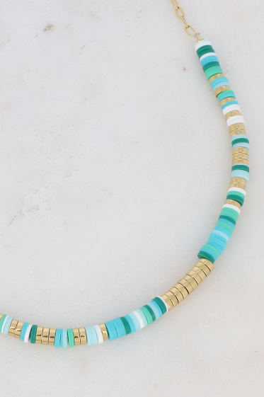 Wholesaler Bohm - Sunny necklace - Heishi beads and steel beads