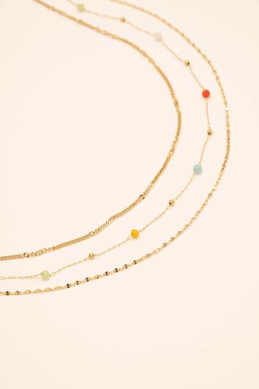Wholesaler Bohm - Vanessa bracelet - 3 rows and glass paste