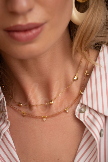 Großhändler Bohm - Victoire-Halskette – Halsband, Glasperlen und geschliffene Kristalle