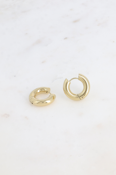 Wholesaler Bohm - Hoop earrings - thick ring 20mm