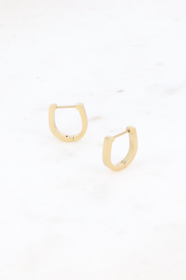 Wholesaler Bohm - Hoop earrings - stainless steel U-shaped ring