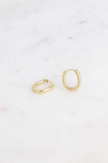 Großhändler Bohm - Creolen – dicker ovaler Ring 14 x 17 mm
