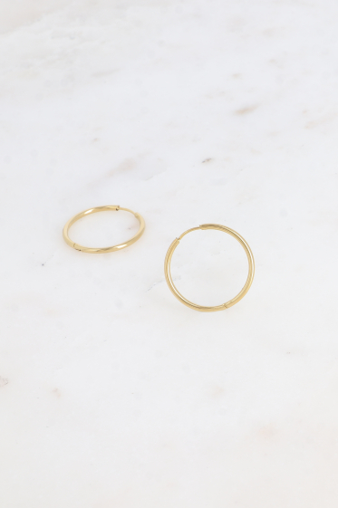 Wholesaler Bohm - Hoop earrings - round ring 23 mm
