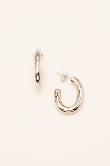 Wholesaler Bohm - Caylee hoop earrings - thick oval ring