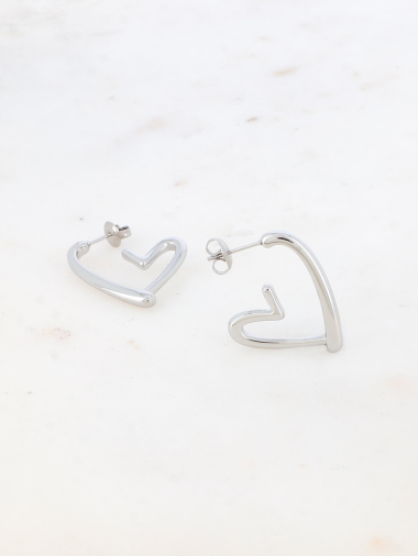 Wholesaler Bohm - Hoop earrings - Heart