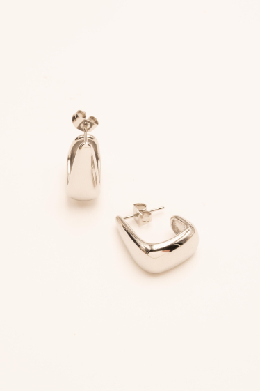 Wholesaler Bohm - Faith hoop earrings - triangular ring