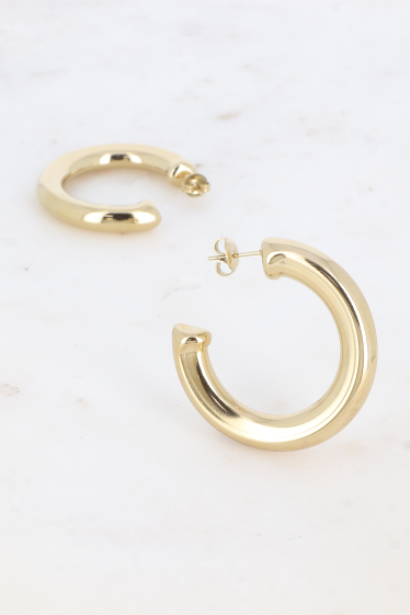 Wholesaler Bohm - Hoop earrings - large ring 40mm