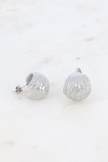 Wholesaler Bohm - Inaya hoop earrings - large textured ring