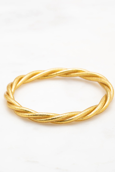 Wholesaler Bohm - Gold Twisted Buddhist bangle