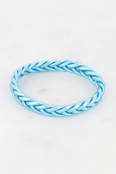 Wholesaler Bohm - Sky blue braided Buddhist bangle
