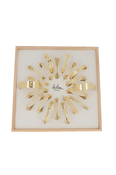 Wholesaler Bohm - Kit of 20 bangles - gold - Free display