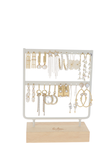 Wholesaler Bohm - Kit of 24 stainless steel buckles - white gold - free display