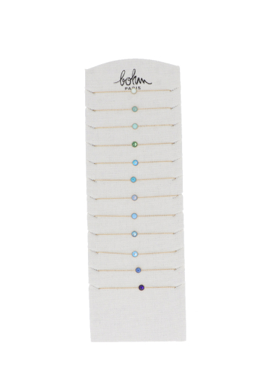 Grossiste Bohm - Kit de 24 bracelets Sohan - doré bleu vert mix - présentoir offert