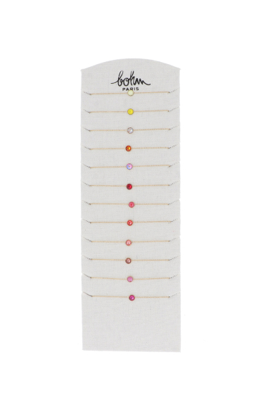 Wholesaler Bohm - Kit of 24 Sohan bracelets - nude rhodium - free display