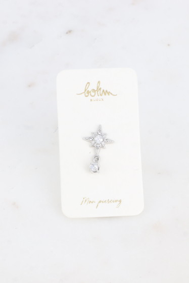 Wholesaler Bohm - Piercing - North star and round crystal