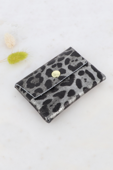 Wholesaler Bohm - Bali clutch - leopard print, genuine cowhide leather made in Italy