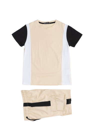 Grossiste Boomkids - Ensemble t-shirt + short avec zip sur les poches