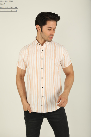 Grossiste KHARMA - chemise homme coupe ajustée pour homme col classic 100% COTON