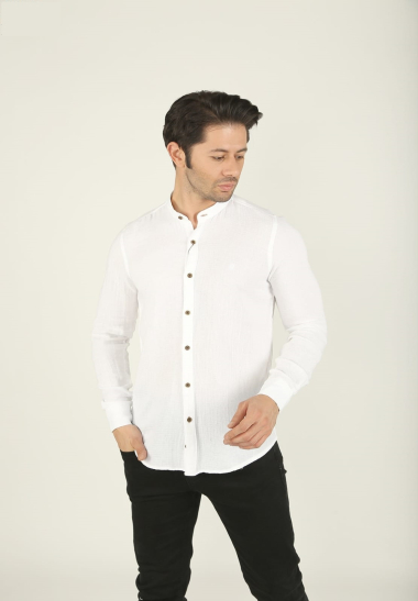 Großhändler BRANGO - Slim-Fit-Herrenhemd für Herren mit klassischem Kragen