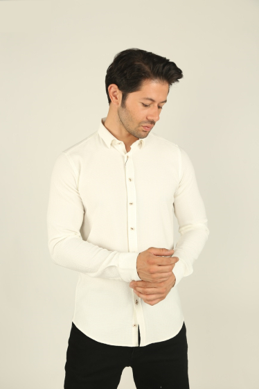 Mayorista KHARMA - camisa de hombre slim fit para hombre con cuello clásico