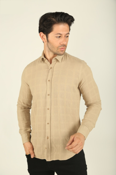 Wholesaler BRANGO - slim fit men's shirt for men with classic collar
