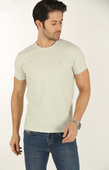 Großhändler BRANGO - Einfarbiges Slim-Fit-T-Shirt für Herren