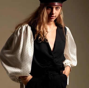 Wholesaler BRIEFLY - Draped blouse