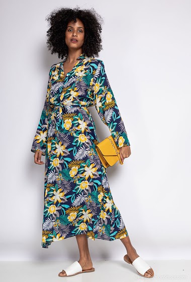 Wholesaler Brillance - Tropical midi dress