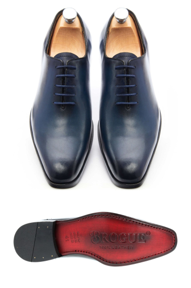Wholesaler BROGUE - BLUE ONE CUT OXFORD LEATHER SOLE
