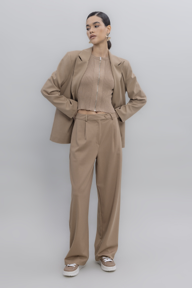 Wholesaler BSL - Chic Set of High-Waisted Pants and Classic Blazer Jacket - BSL
