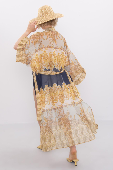 Grossiste BSL - Kimono maxi à motifs - BSL