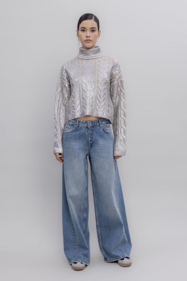 Großhändler BSL - Ausgestellte Jeans mit niedriger Taille für elegante Frauen - BSL