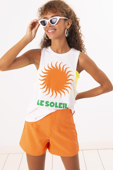 Wholesaler BSL - Printed Sleeveless T-Shirt - BSL