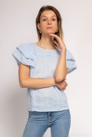 Großhändler By Clara - Blouse with ruffles