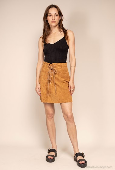Wholesaler By Clara - Velvet skirt Suede skirt