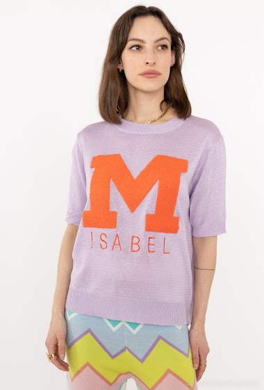Mayorista By Clara - Cropped texturized knit T-shirt CHEMISE