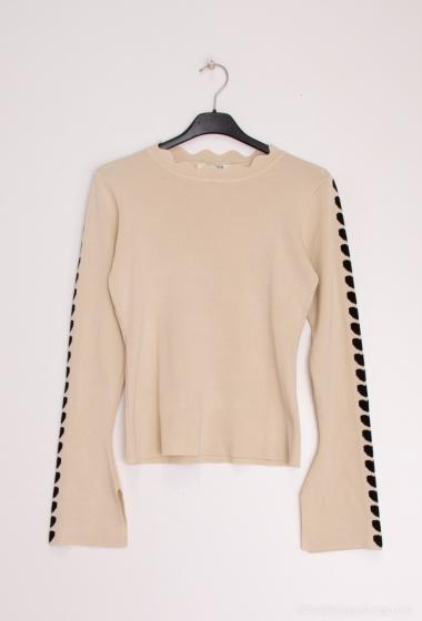 Grossiste By Clara - PULL MANCHE COEUR