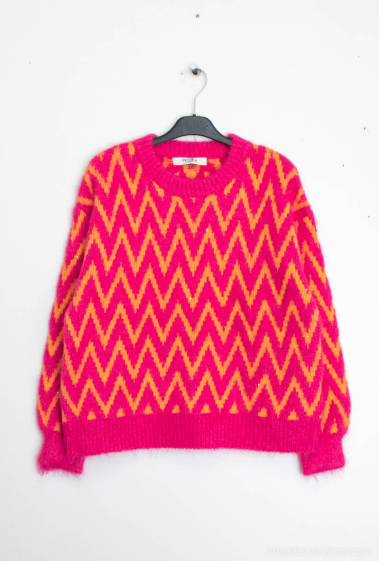 Wholesaler By Clara - Ruffled pleated knit TOP